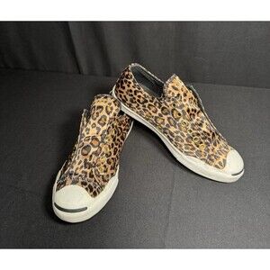 Limited Edition Jack Purcell Converse Women's Sz 7.5 Satin Leopard Cheetah Print